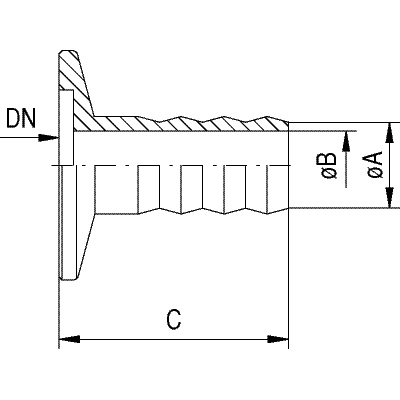 Adaptor Flange DN 16 KF / Shaft 12 mm, 1002928 [U14515], 진공 펌프